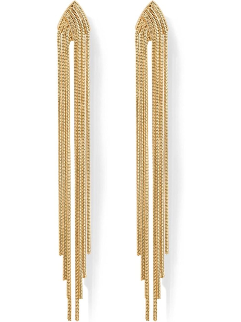 14K Gold Plated Long Dangle Earrings for Women - 925 Sterling Silver Posts Elega